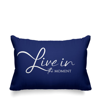 Housse et insert de coussin rectangulaire extérieur Aspire Live in the Moment