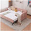Structure de lit de jour simple rembourrée avec lit gigogne, canapé-lit simple pour chambre à coucher, support à lattes de bois, rose-333323496
