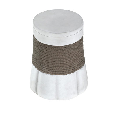 Table d'appoint MGO - table de bout pour l'extérieur, gris clair et brun