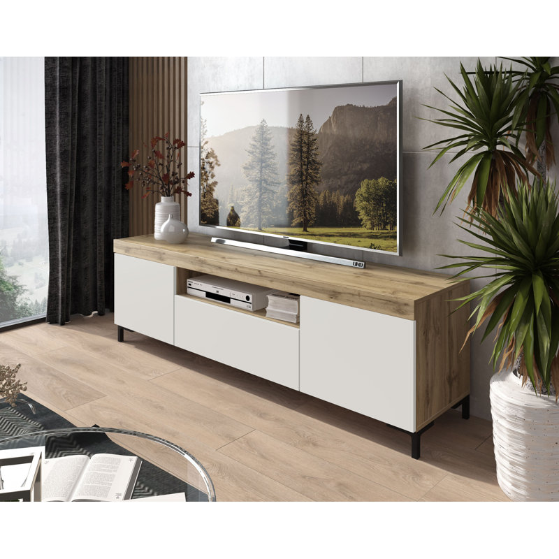 Concow Unfinished TV Stand for TVs up to 75", White