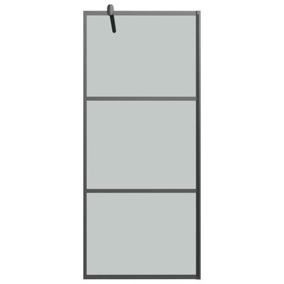 VidaXL Walk-in Shower Wall 31.5" x 76.8" Dark ESG Glass