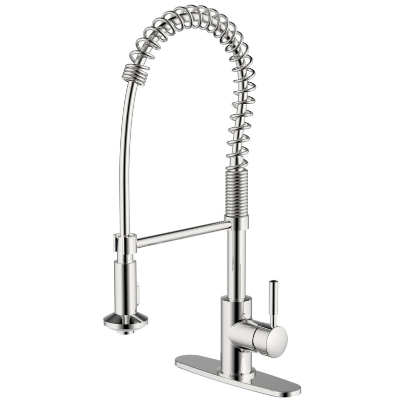 CMI Pull Down Kitchen Faucet, Polished Chrome
