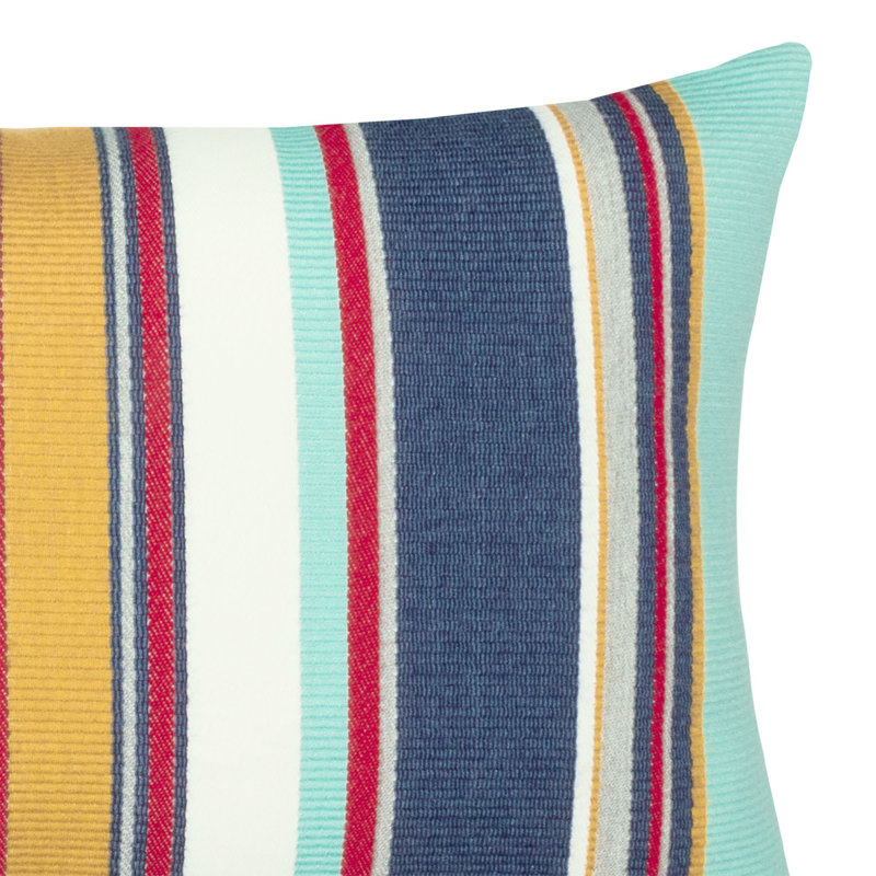 Sicily Stripe Lumbar Outdoor Rectangular Sunbrella® Pillow Cover & Insert, Blue