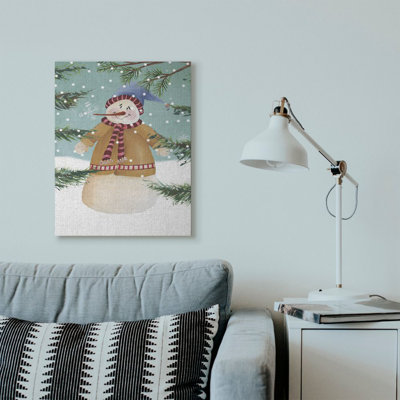 « bonhomme de neige », impression sur bois