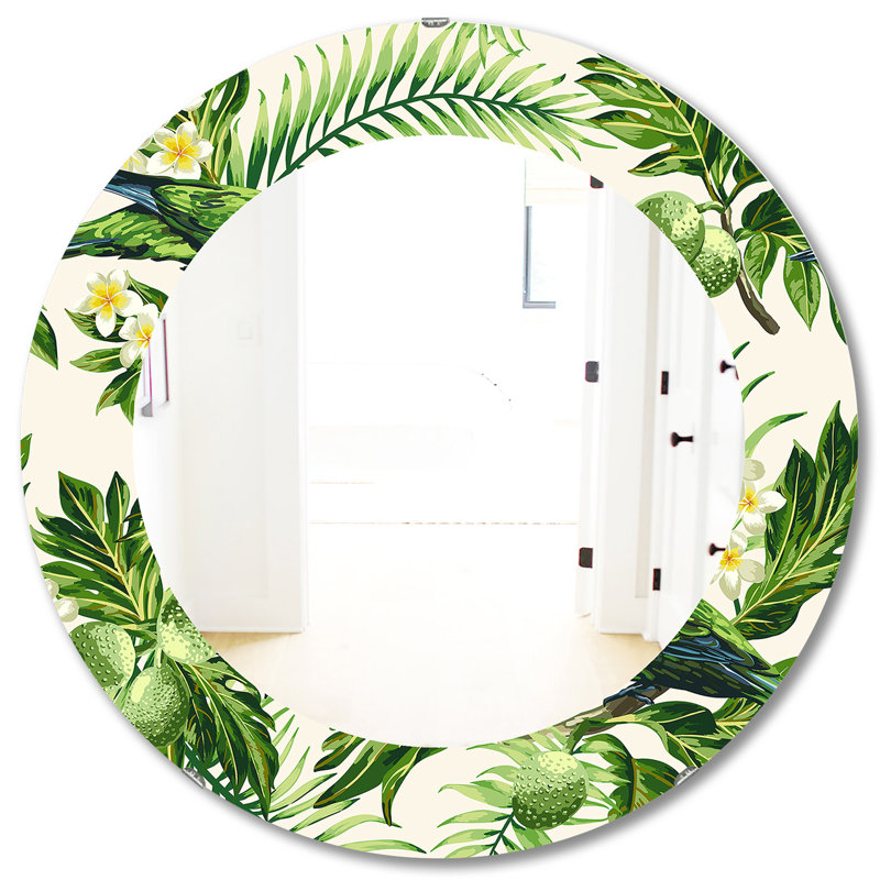 Miroir mural bohème et éclectique, H 31,5 po x l po