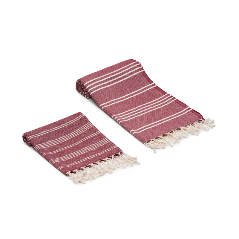 Essuie-mains et serviettes en coton Essential, Rouge