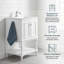 Meuble-lavabo simple 24 po avec lavabo en céramique ORVICA, tablette ouverte, 2 tiroirs-129892724