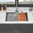 33" Drop In Kitchen Sink - Kitchen Sink Drop-In Topmount Single Bowl 16 Gauge Stainless Steel Ledge Workstation Kitchen Sinks