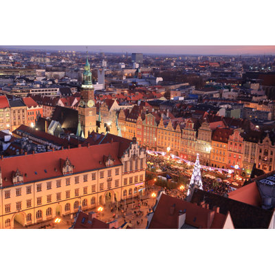 Christmas Market, Wroclaw 1 Piece Wrapped Canvas Wall Art