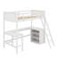Lit mezzanine simple avec tablettes et bureau-901652600