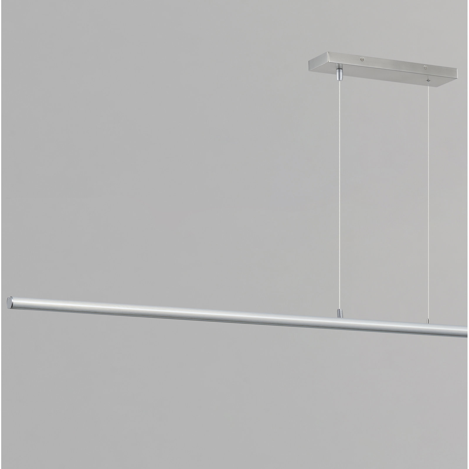 Single Light LED Pendant, Satin Aluminum