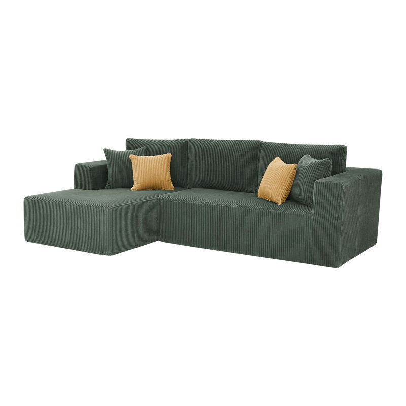 Canapé modulaire Fogshire, Orienté à gauche (vu de face), Vert foncé