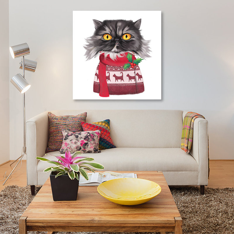 « gimli christmas », impression sur toile, H 12 po x l 12 po x P 1,5 po, Toile tendue, Pas de tapis