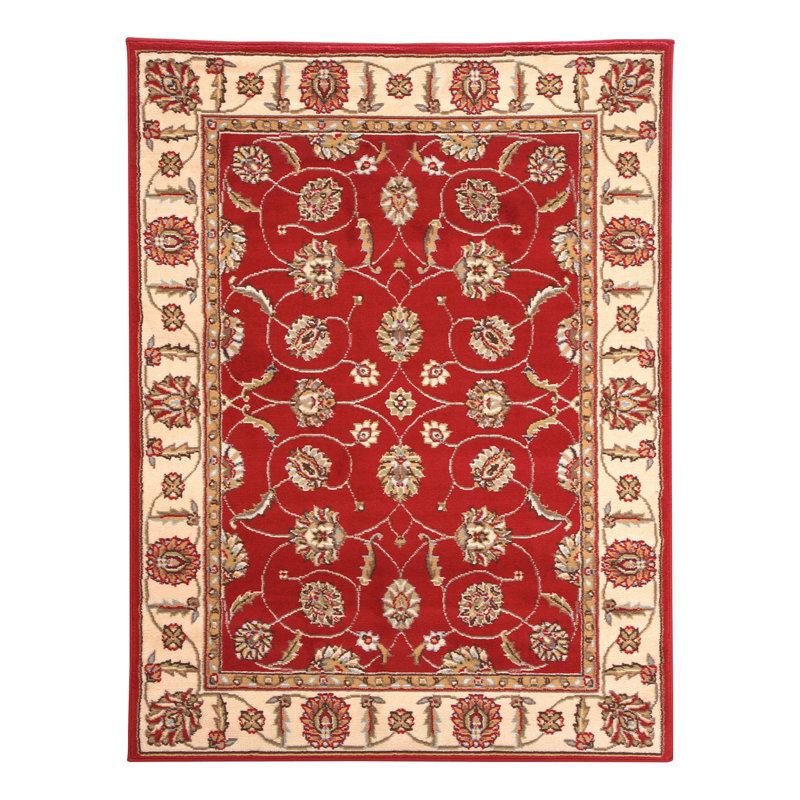 Tapis rouille / beige Baranof, Rectangle 5 pi 3 po x 7 pi 3 po