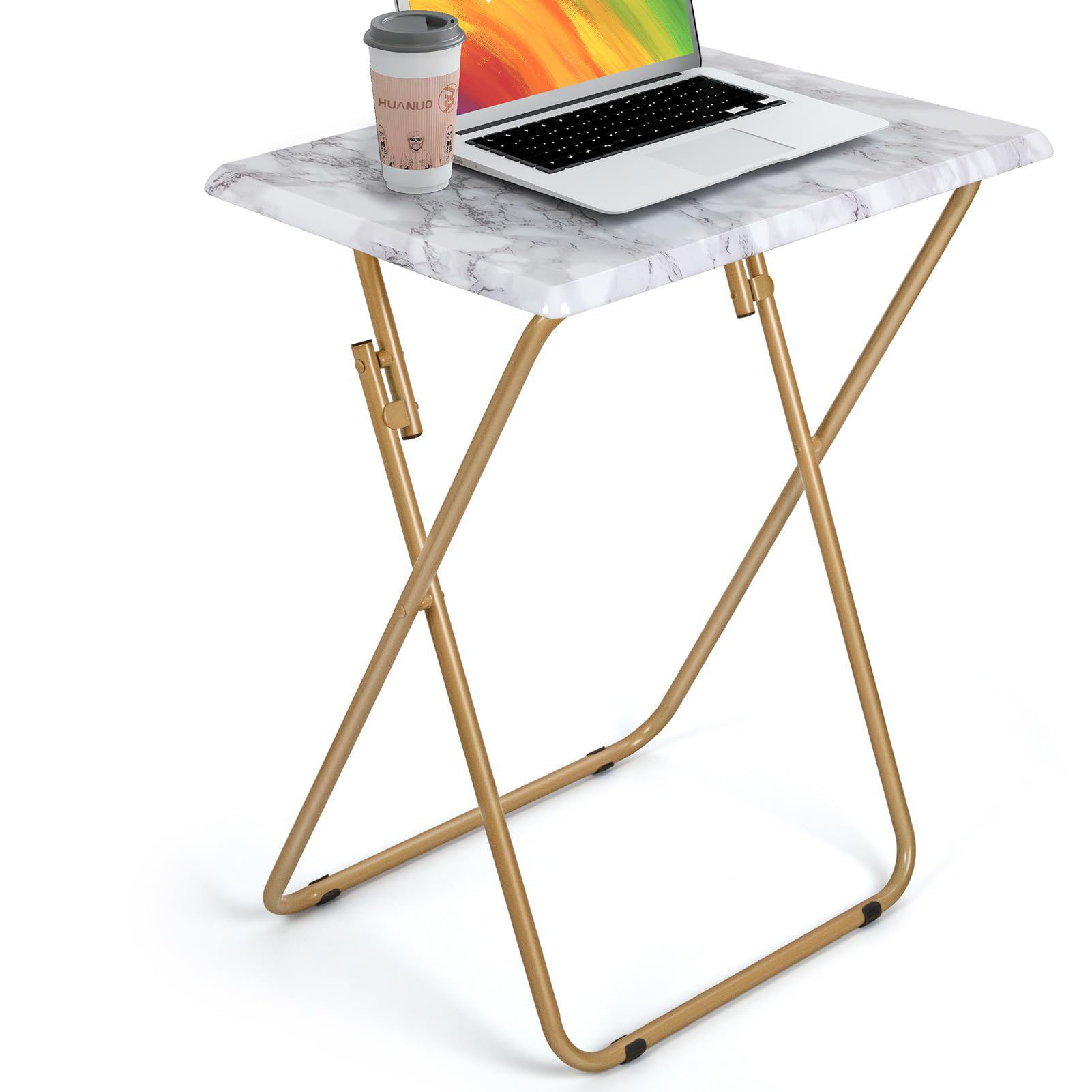 Inbox Zero Folding TV Tray Table -Stable Tray Table With No Assembly ...