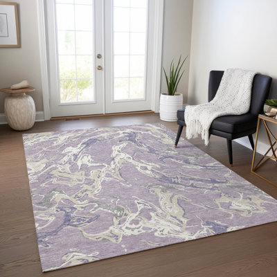 Tapis mauve lavable intérieur / extérieur Lani 
