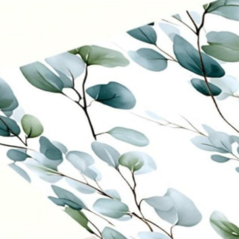 Tapis de cuisine verts en eucalyptus, paquet de 2 tapis de décoration botanique pour la cuisine et le salon