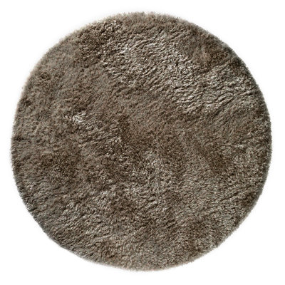 Plush Deep Pile Shaggy Taupe Rug