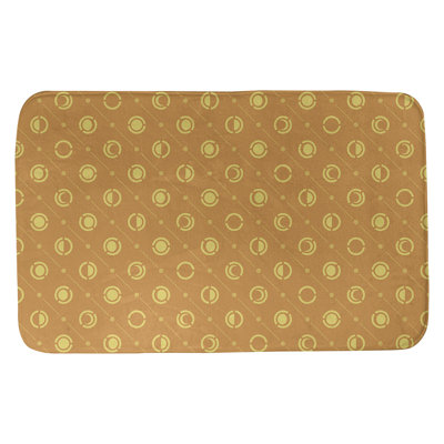 Tapis de bain géométrique antidérapant en microfibre Moon phases