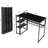 35 inch Folding Desk Writing Computer Desk with Storage Shelf,Spaces Saving Writing Sturdy Table No Assembly,for for Bedroom, Home Office, Dorm, Apartment-1281166605