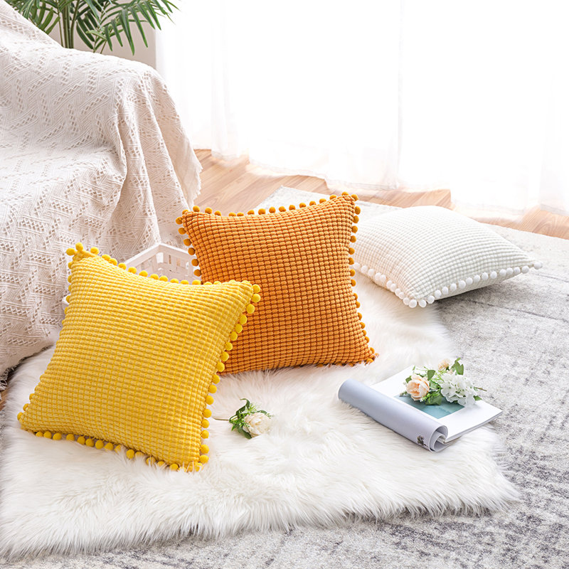 Housse de coussin , Blanc, 20 po x 20 po