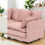 Canapé 3 places moderne avec rangement pour repose-pieds rose moderne