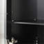 Meuble-lavabo 24 po avec lavabo, meuble-lavabo avec deux tiroirs et porte, tablette réglable, bois massif et panneau de fibres à densité moyenne, noir-1846210218