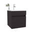 Meuble-lavabo flottant avec lavabo FM, 1 porte, wengue
