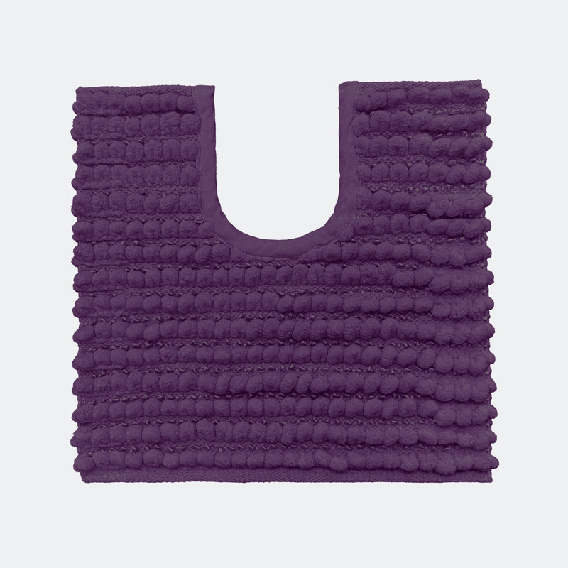 Moonya U-Shaped Bobble Pedestal Mat, Purple