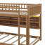 Full XL Over Queen Bunk Bed With Integrated Shelving, Customizable Lights And Ventilated Panel-1160072004-1160072007