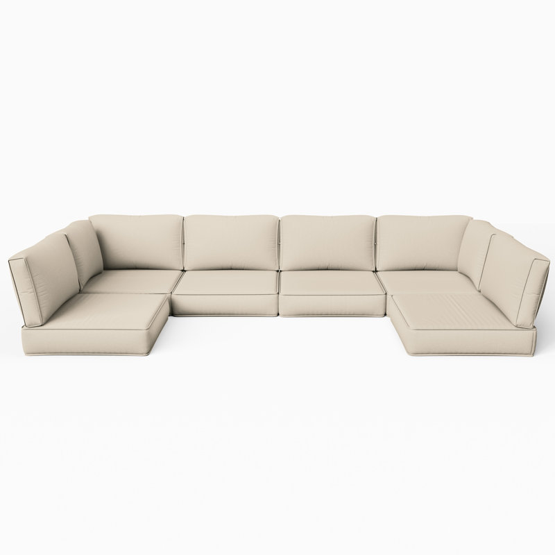 Wynee Outdoor Cushions Set 5" Outdoor Furniture Replacement Cushions Patio Furniture Cushions And Sectional Cushions, Beige