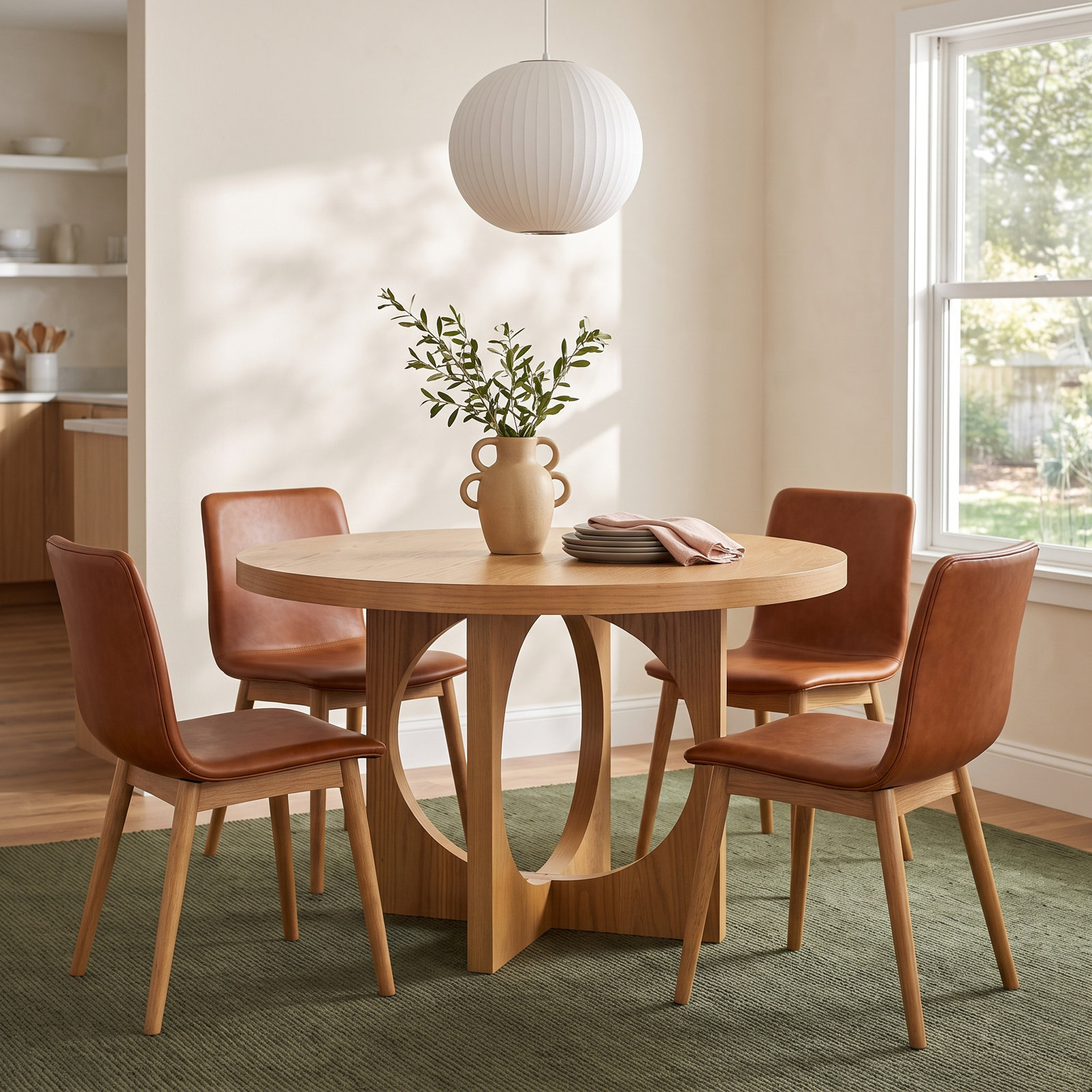 Vischer 47'' Round Dining Table, Natural