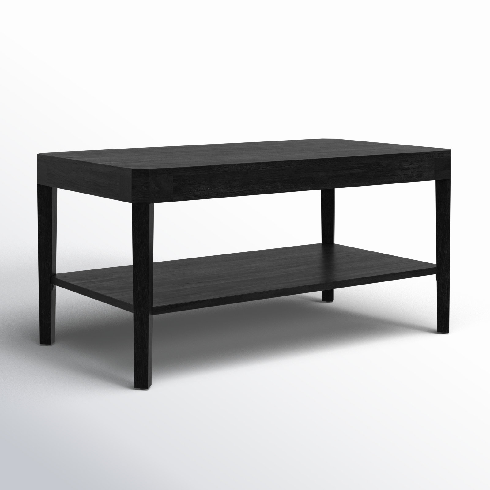 Ardentown Solid Wood Single Coffee Table, Black