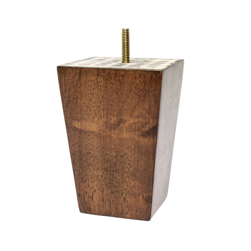 Stained Cherry Solid Hardwood Square Bun Foot Leg