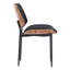 Contemporary Kitchen & Dining Chair with Walnut Bentwood Frame and Padded Faux Leather Seat-2108173972