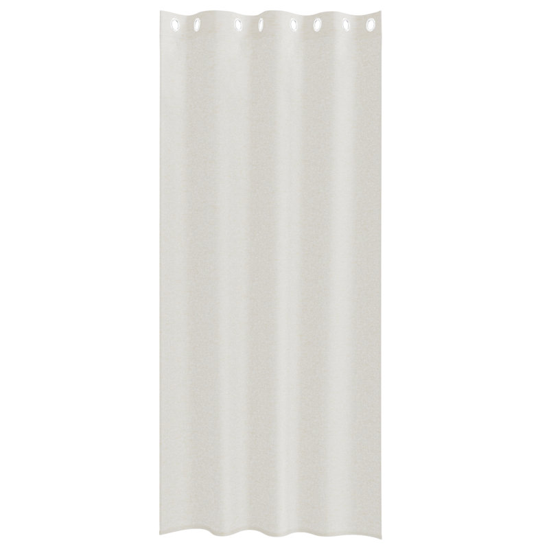 Curtains With Curtains 2 Pcs Polyester, Cream, 260cm Width x 140cm Drop