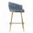 Velvet Upholstered Counter Height Bar Stools-1142915067