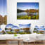 Oreiller Still Waters of Fall Lake - paysage imprimé