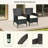 2 PCS Rattan Wicker Dining Chairs With Cushions And Anti-Slip Foot, Patio Stackable Chairs Set For Backyard, Garden, Lawn