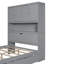 Lit plateforme double en bois-493835910