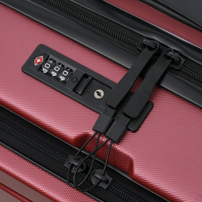 Luggage Sets 5 Piece With Front Opening, Hardside Expandable Carry On Suitcase Set With Double Spinner Wheel, Lightweight Travel Luggage With USB Port,TSA Locks (20"24"28")