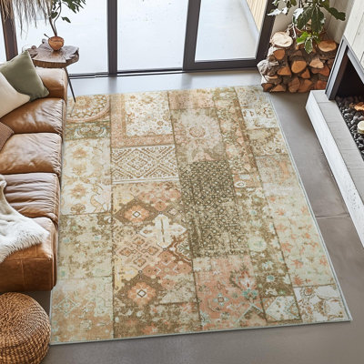 Tapis brun clair / rose Bohemian