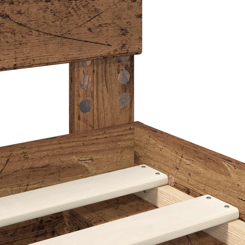 Solid Wood Bed, Old Wood, Single (3')