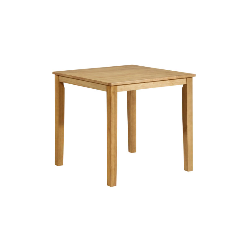 Kurmer Contemporary Square Dining Table with Four Leg Base for Small Spaces in Natural Finish