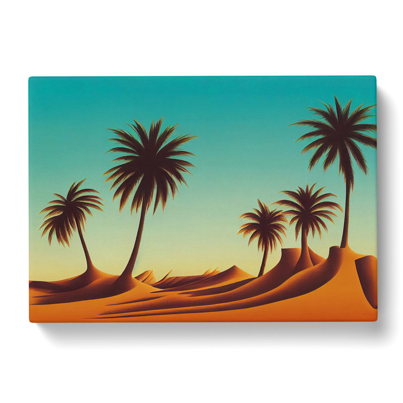 Eccentric Palm Trees - Wrapped Canvas, 40cm H x 60cm W x 3cm D