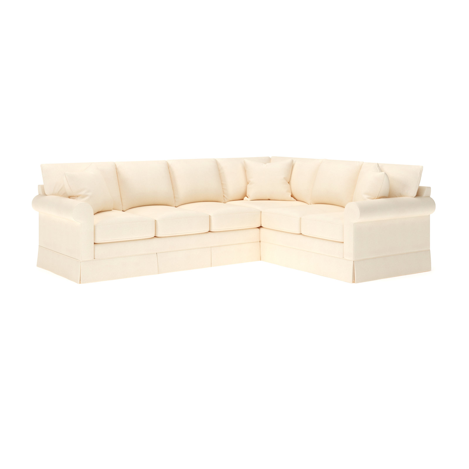Friedman L-Sectional, Bayou Natural Canvas, Right Hand Facing