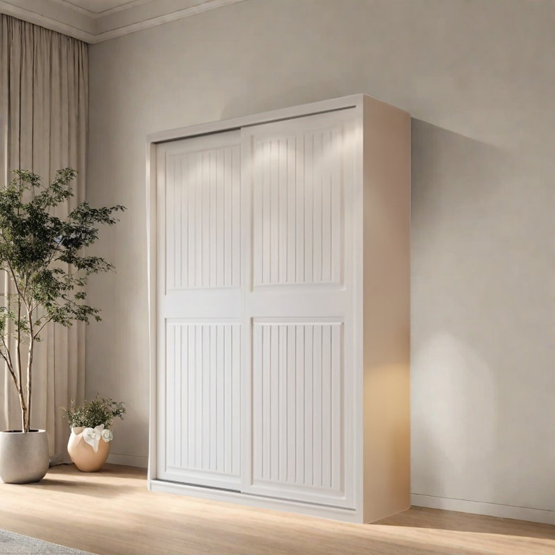 Garde-robe simple de couleur unie, H 82,68 po x l 43,31 po x P 24,41 po