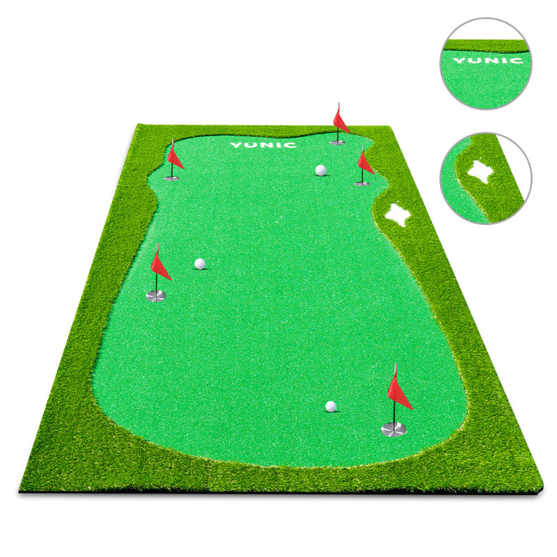 YUNIC Golf Putting Green for Indoor & Outdoor Use, Golf Professional Training Mat, Golf Putting Practice Mat