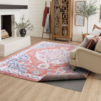 Mohawk Home Low Profile Moisture Barrier Non-Slip Customizable Grey Rug Pad