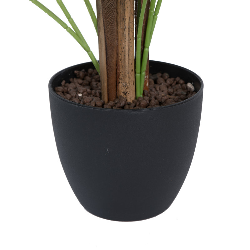 Elegant 70" Lifelike Potted Fern Floor Plant in Sleek Black Planter